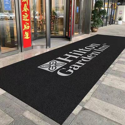 Non Slip Welcome 7mm Door Mat Entrance Carpet With Printed Logo