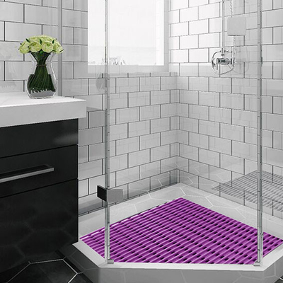 PVC Hollow Tubular Cushion Bathroom Anti Slip Floor Mat For Elderly 1.2CM