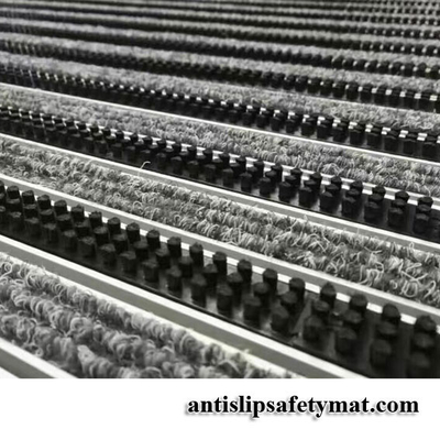 Aluminum Carpet Dust Control Recessed Floor Mat For Public Building