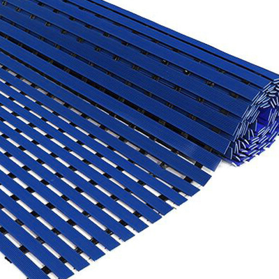 Indoor Strips Anti Slip PVC Floor Mat 12 Meters Wet Safety Grid Matting Blue
