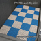 Blue White Sauna Room Anti Slip Bathroom Floor Mat 20CM